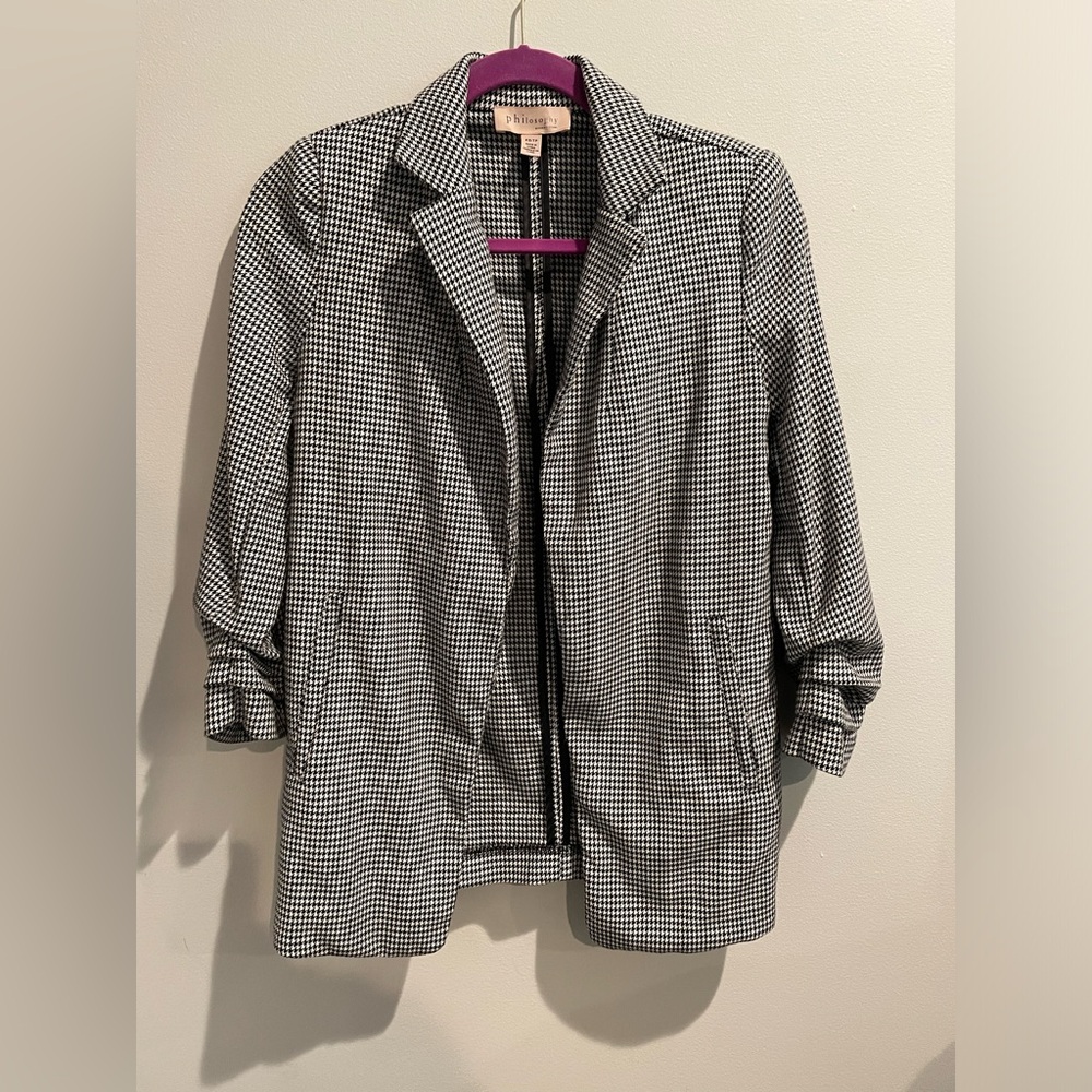 Philosophy Black and White Blazer Modern Business Casual